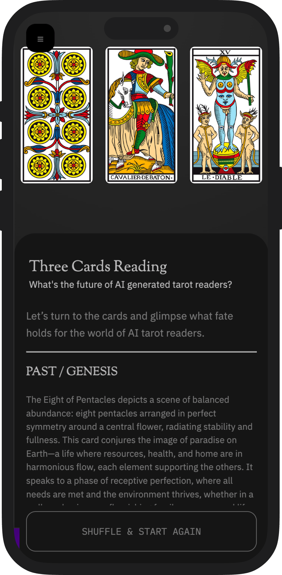 Five-card spread reading with contextual interpretation about relocating to Singapore